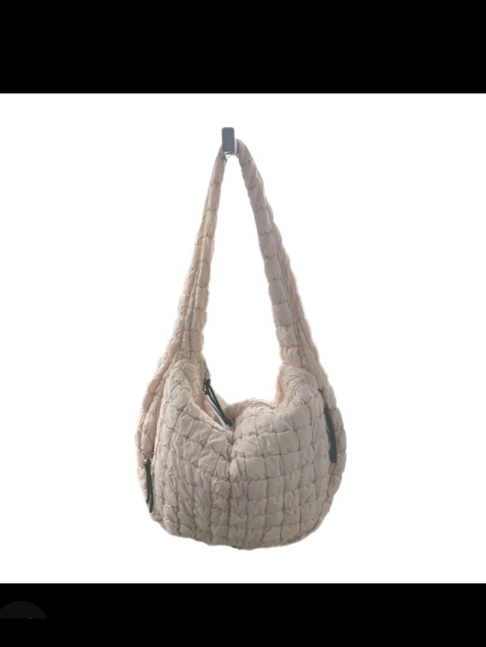Padded Quilted Hobo Bag in Light Beige New with tag. Athleasure, Balletcore